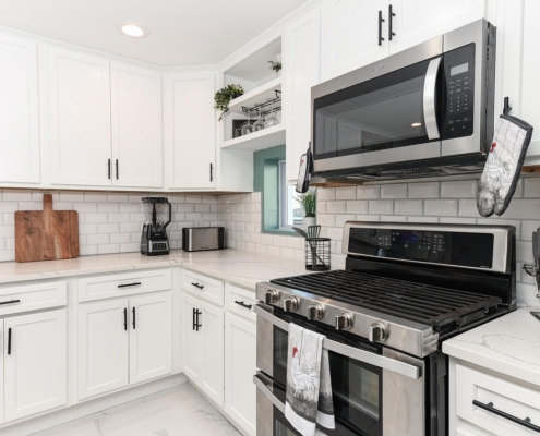 kitchen with a microwave